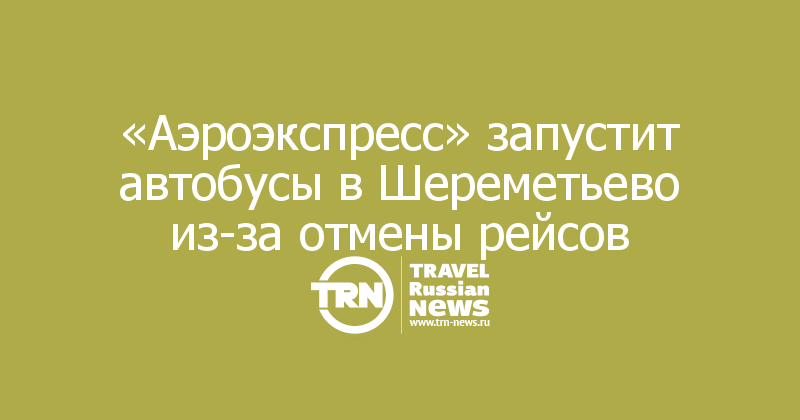 «Аэроэкспресс» запустит автобусы в Шереметьево из-за отмены рейсов